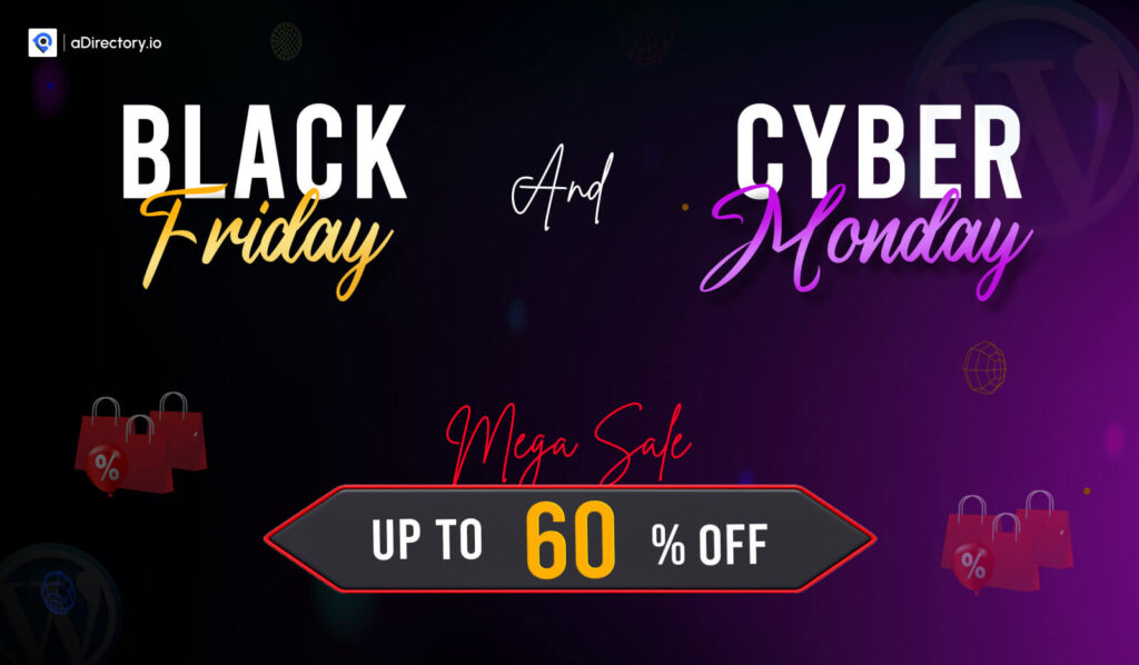 aDirectory Black Friday & Cyber Monday Mega Sale banner