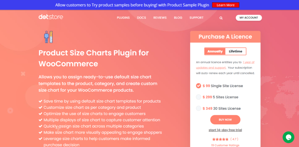 Product Size Charts Plugin for WooCommerce