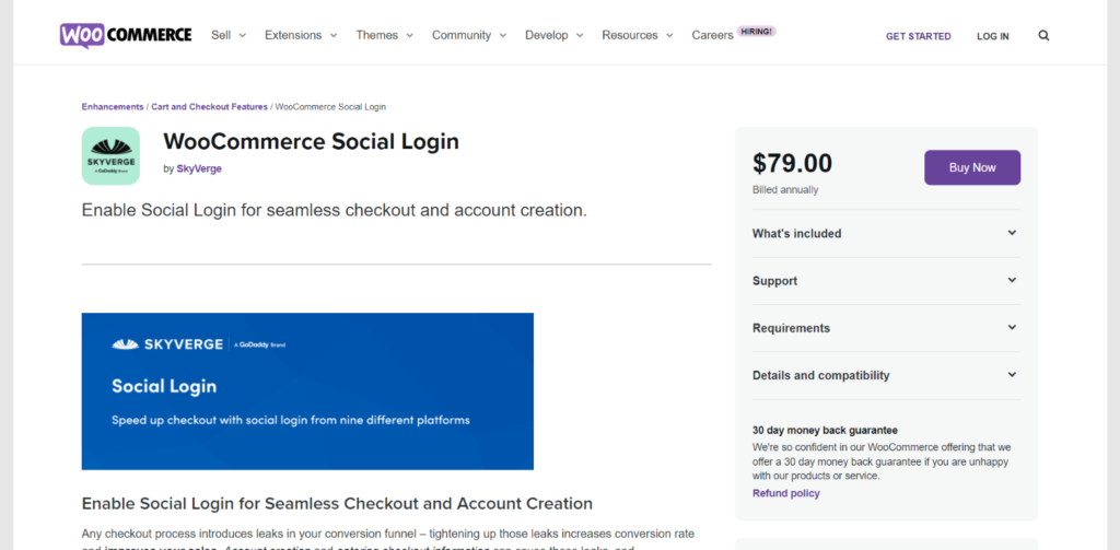 WooCommerce Social Login plugin.