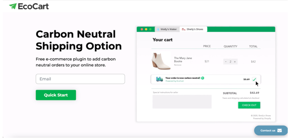 EcoCart Shopify app