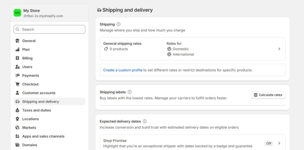 Shipping and delivery