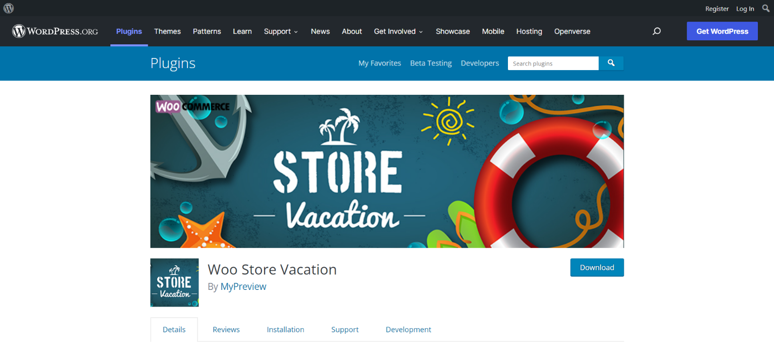Woo Store Vacation plugin