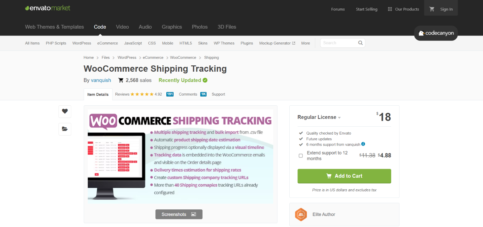 WooCommerce Shipping Tracking plugin