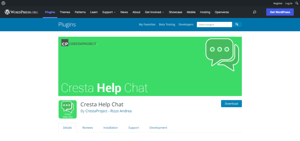 Cresta Help Chat plugin