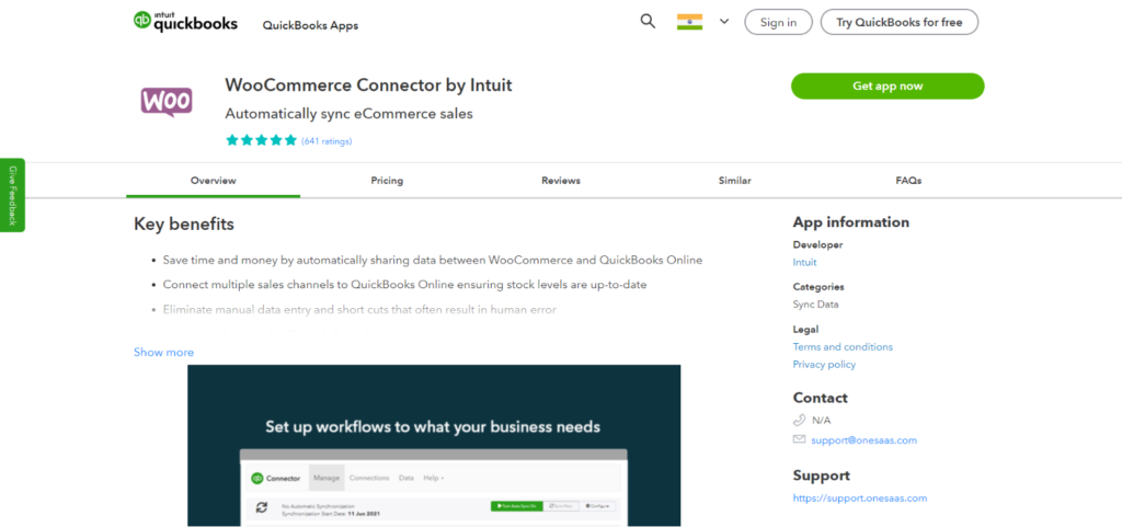 WooCommerce Connector By Intuit plugin