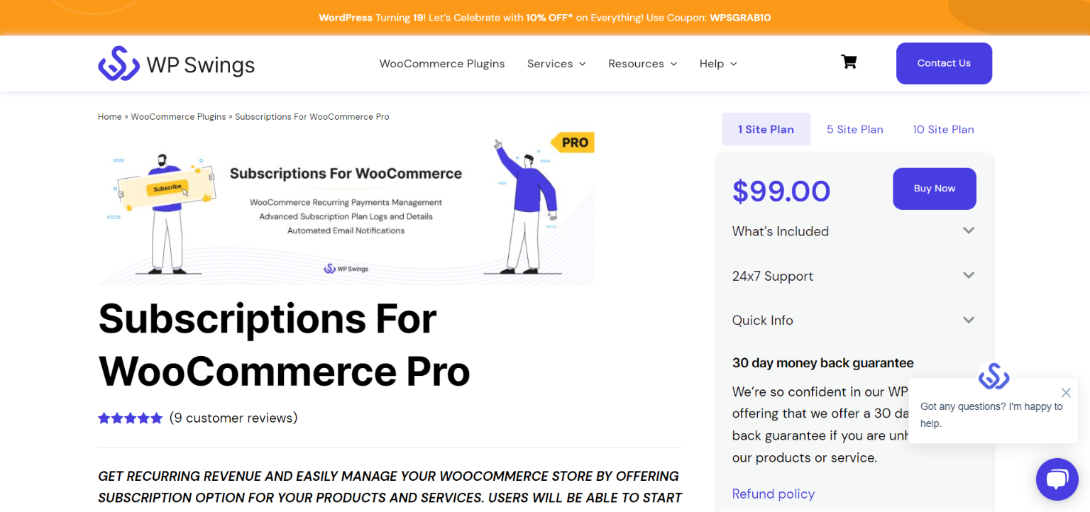 Subscriptions for WooCommerce Pro