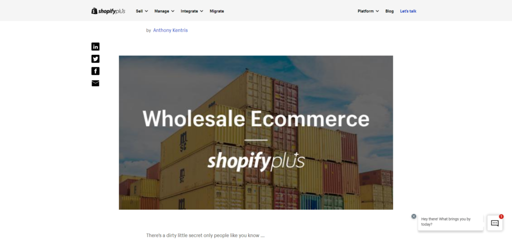 Shopify wholesale channel benefits