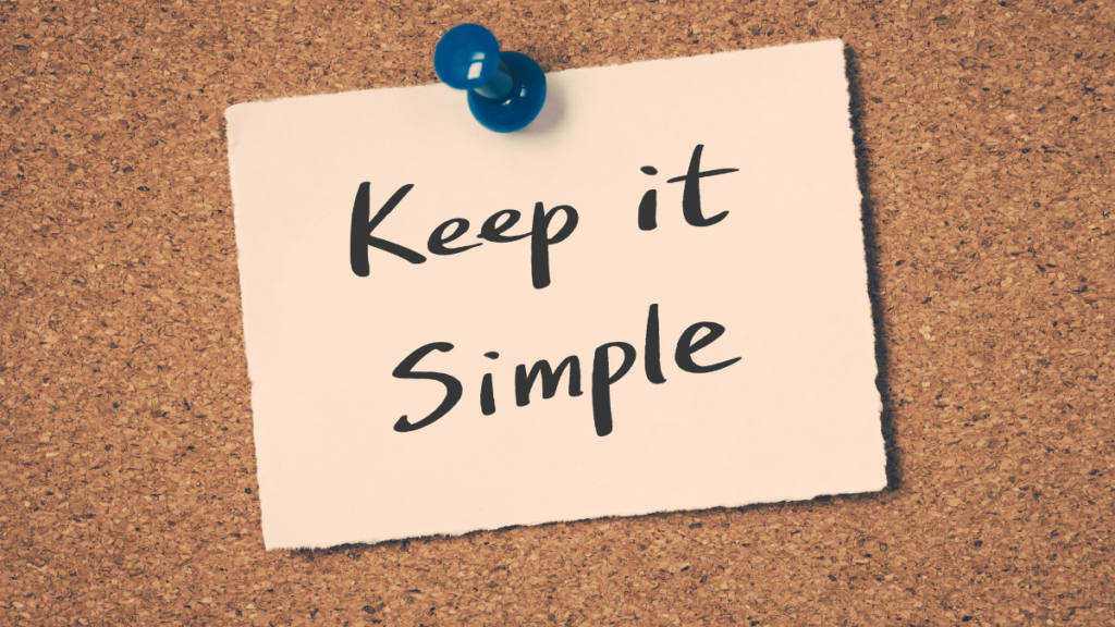 Banner image of keep it simple (Tips for SEO Content)