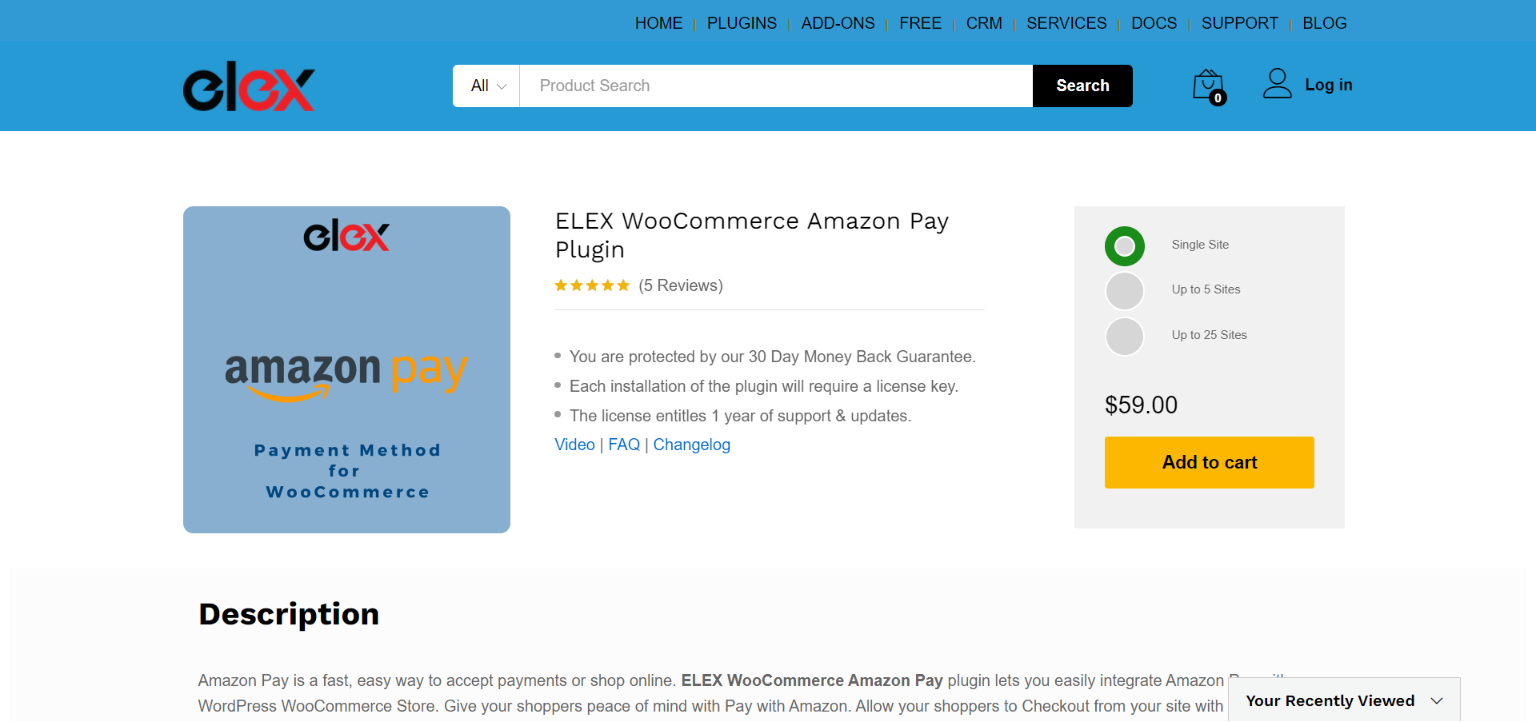 ELEX Amazon Pay for WooCommerce plugin