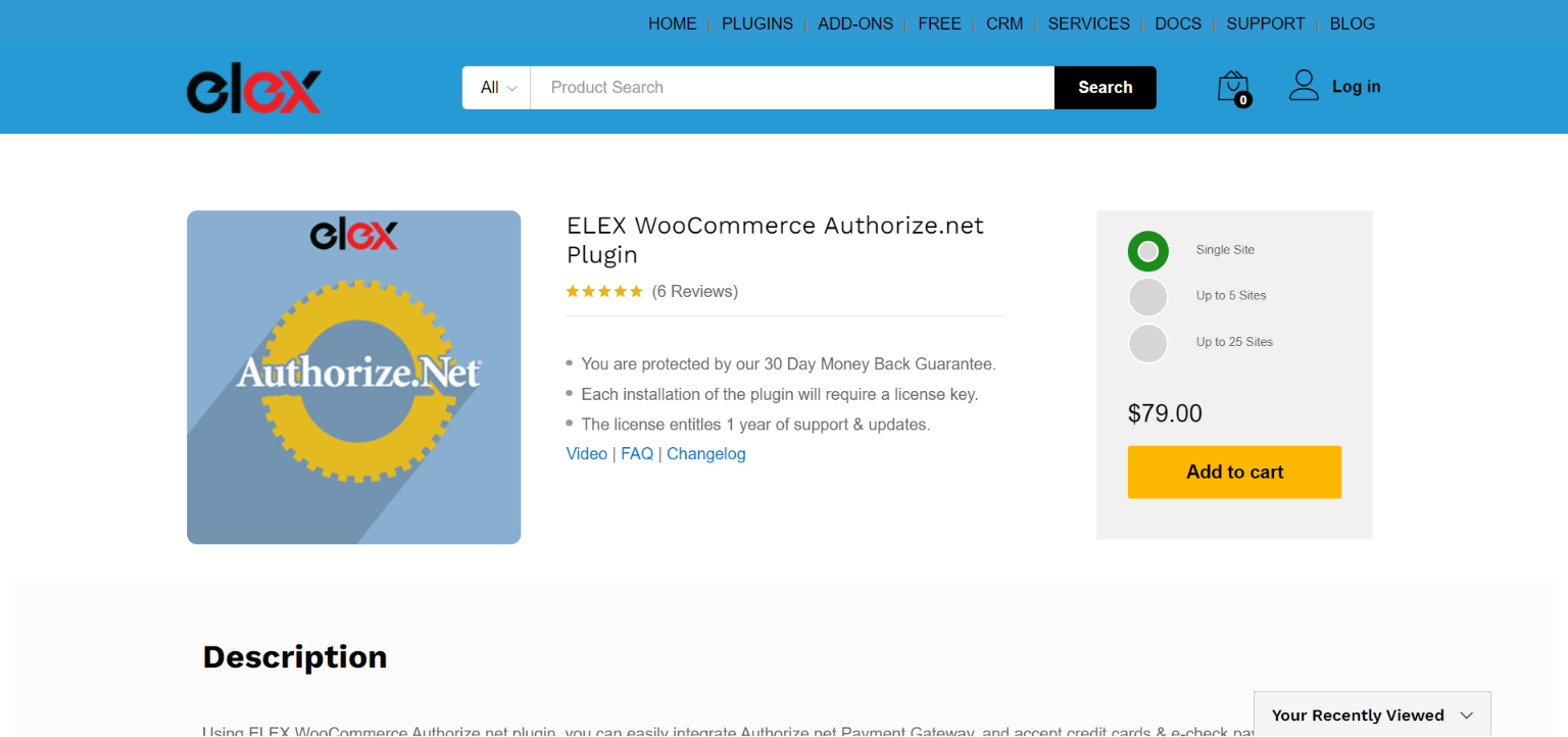 ELEX WooCommerce Authorize.net plugin