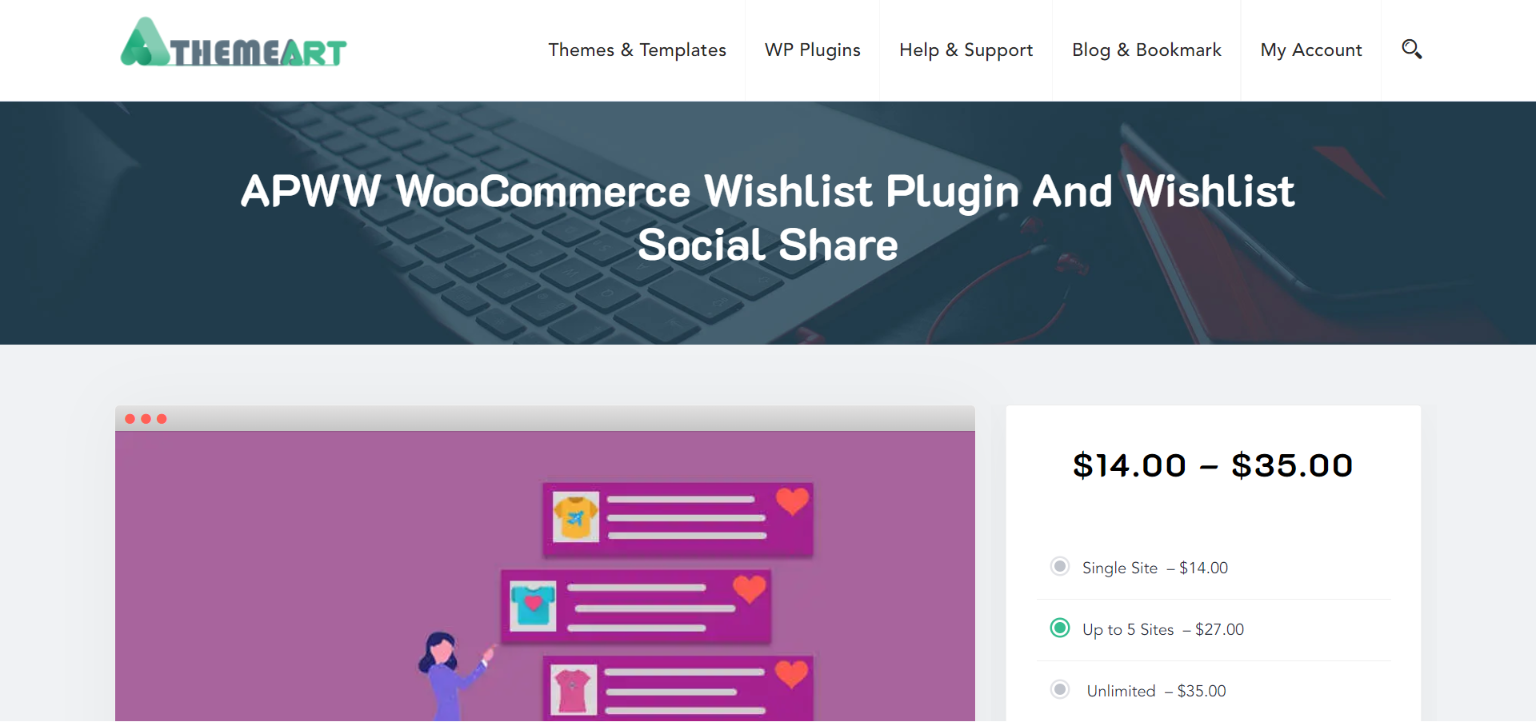 Advanced Product Wishlist for WooCommerce plugin