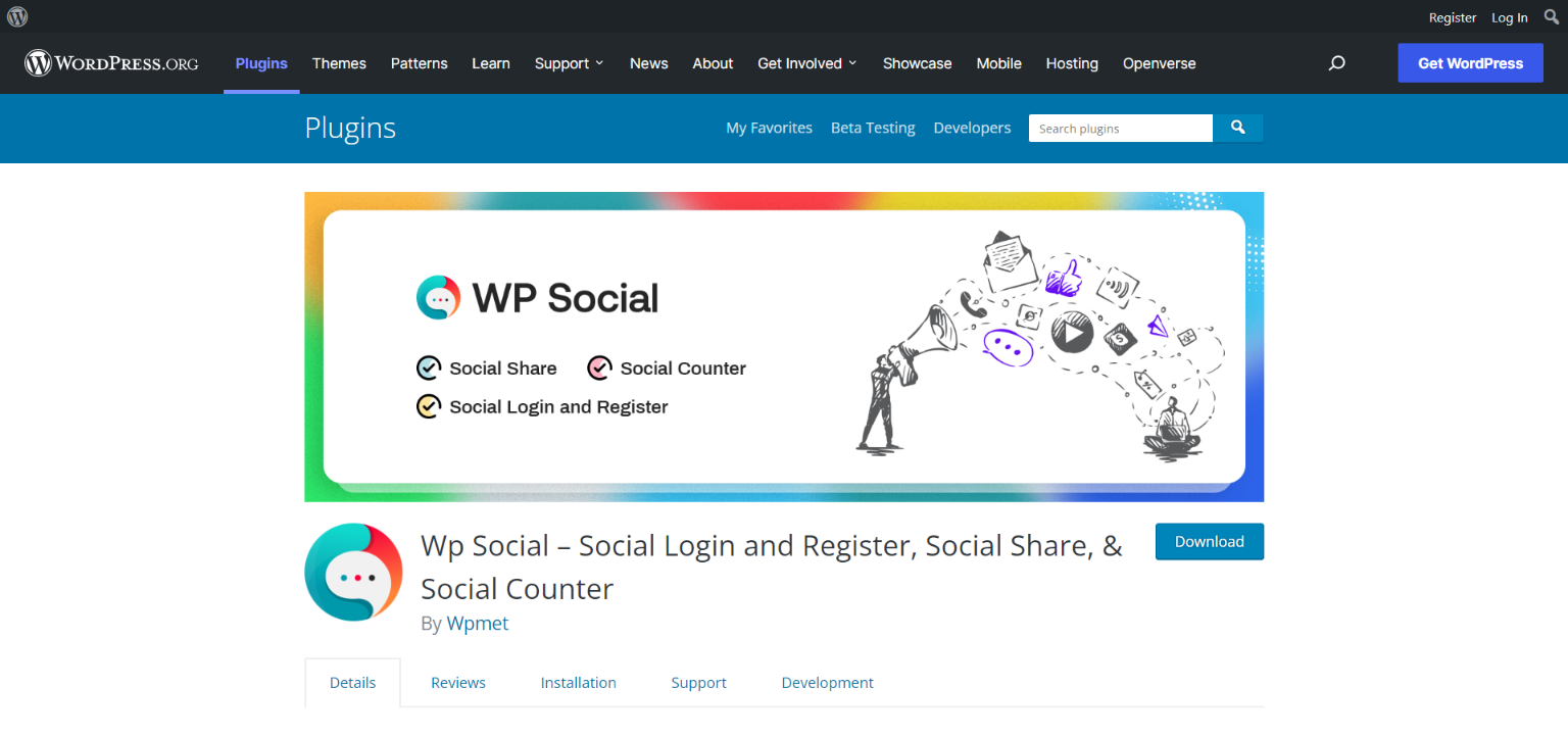 WP Social plugin