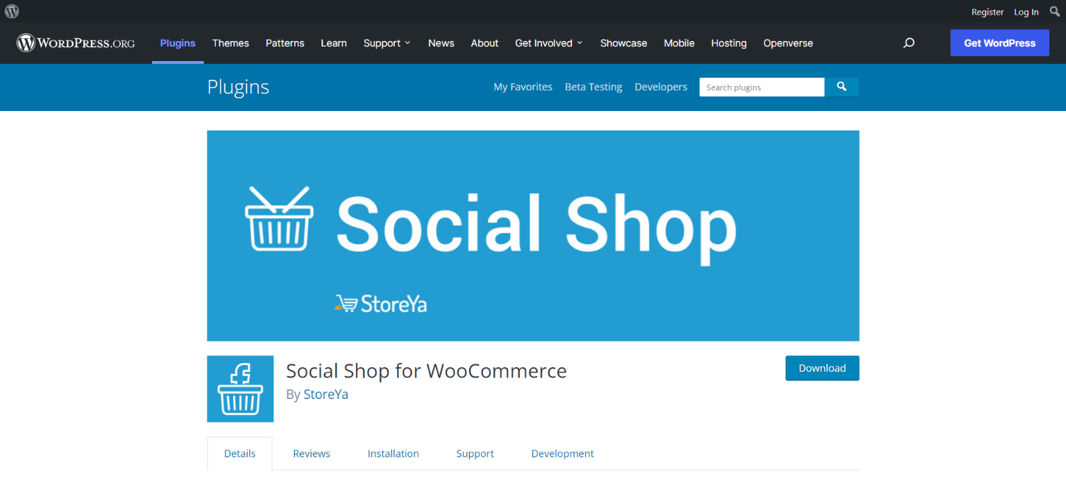 StoreYa’s Social Shop for WooCommerce plugin is ideal to connect with Facebook for novices.