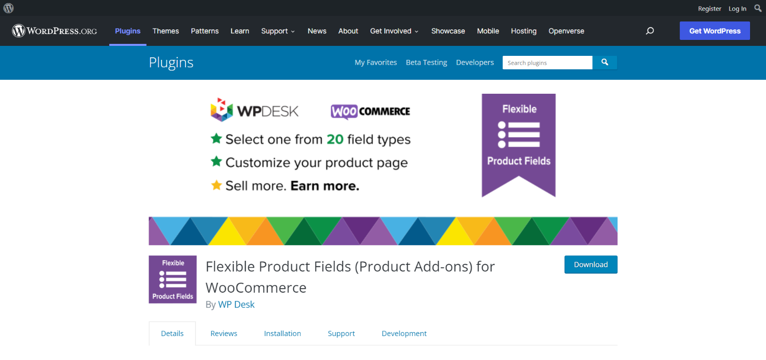 Flexible Product Add-ons Free WooCommerce plugin