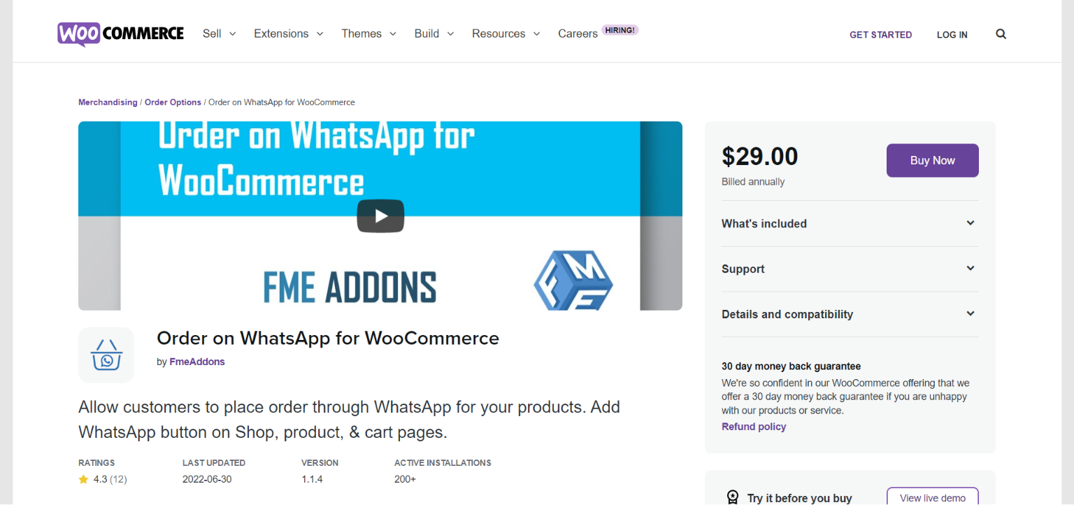 Order on WhatsApp for WooCommerce plugin