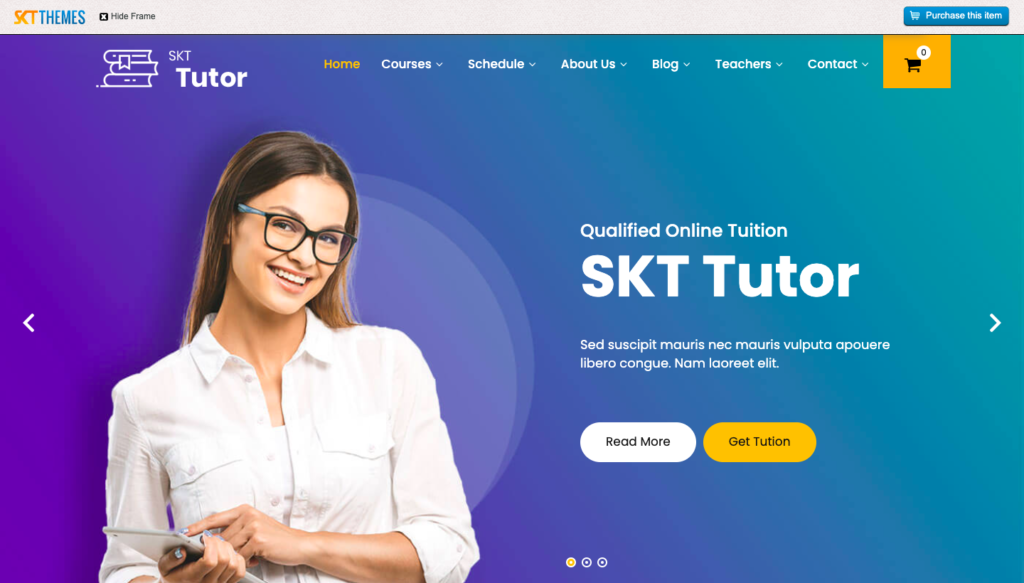 SKT Tutor - WordPress theme for Universitities