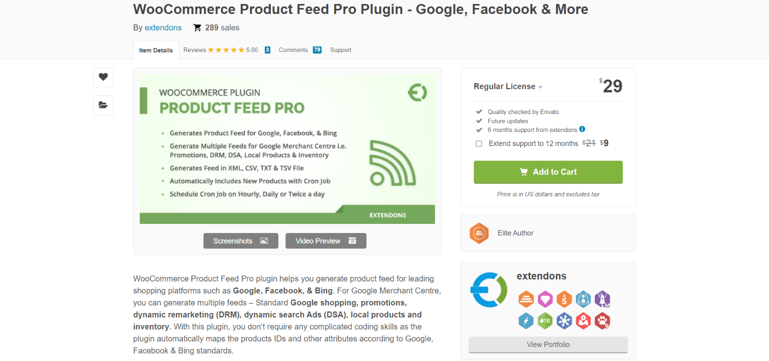 WooCommerce Product Feed Pro by extendons