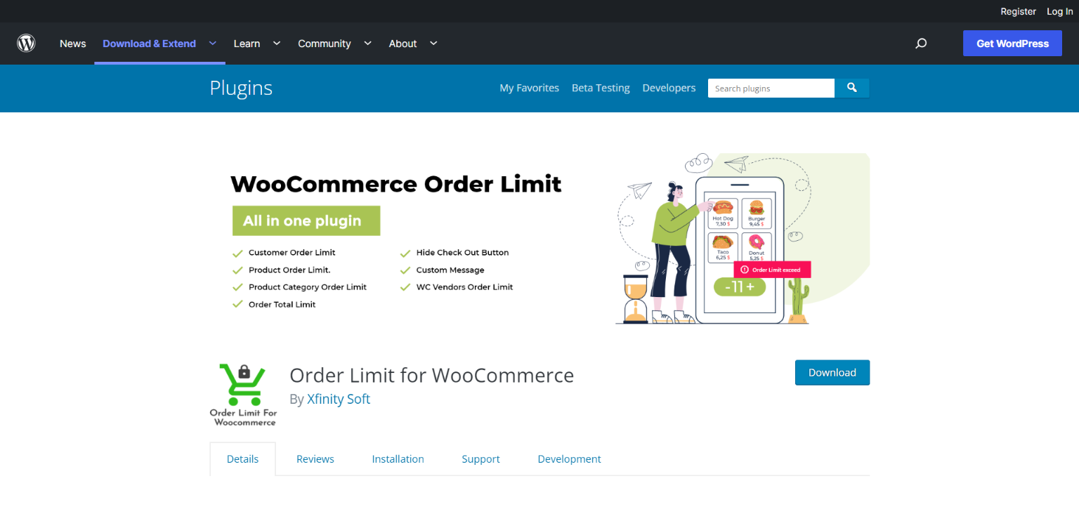 Order Limit for WooCommerce 