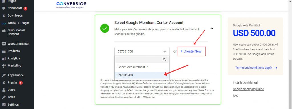 Create or Connect your Google Ads Account