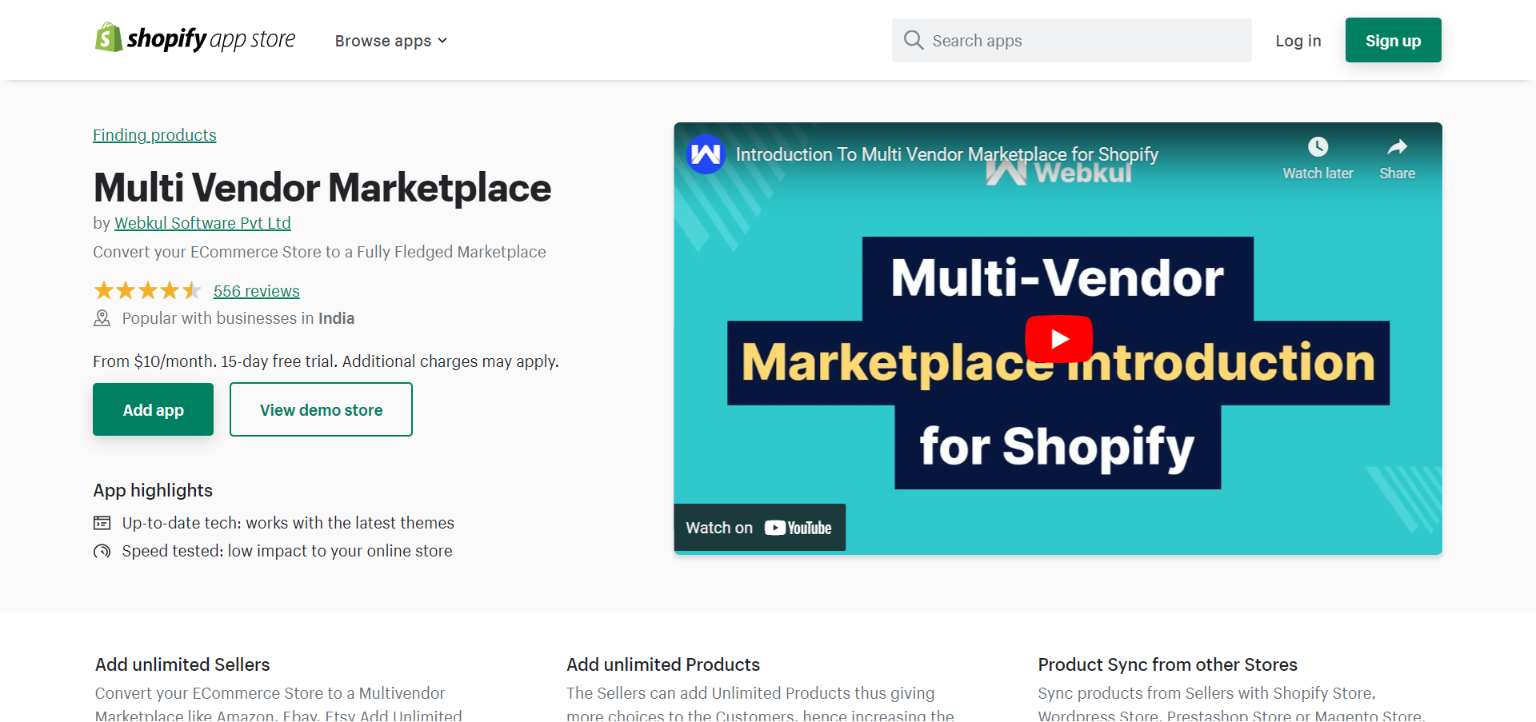 Multi-Vendor Marketplace for Shopify by Webkul (Shopify)