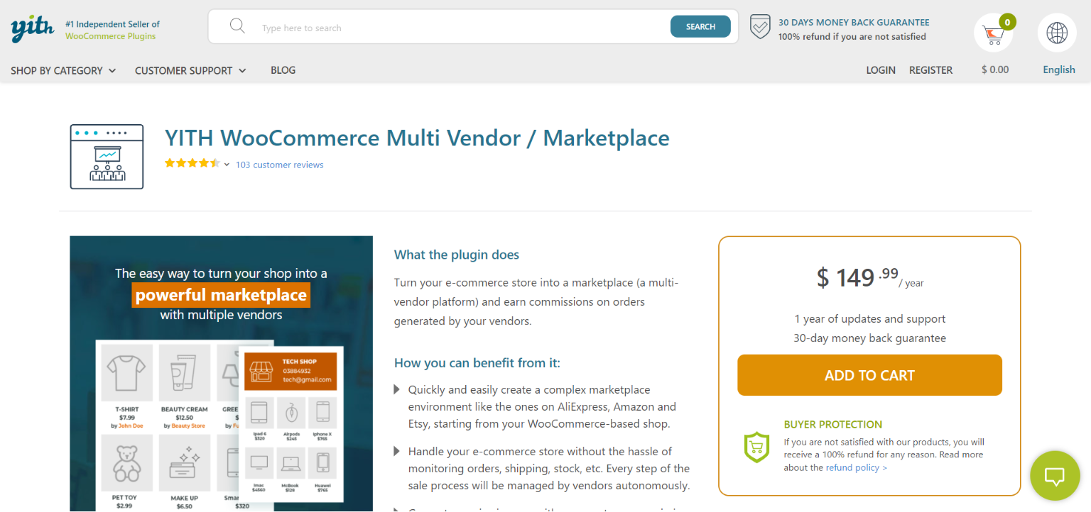 YITH WooCommerce multi-vendor plugin (WooCommerce)