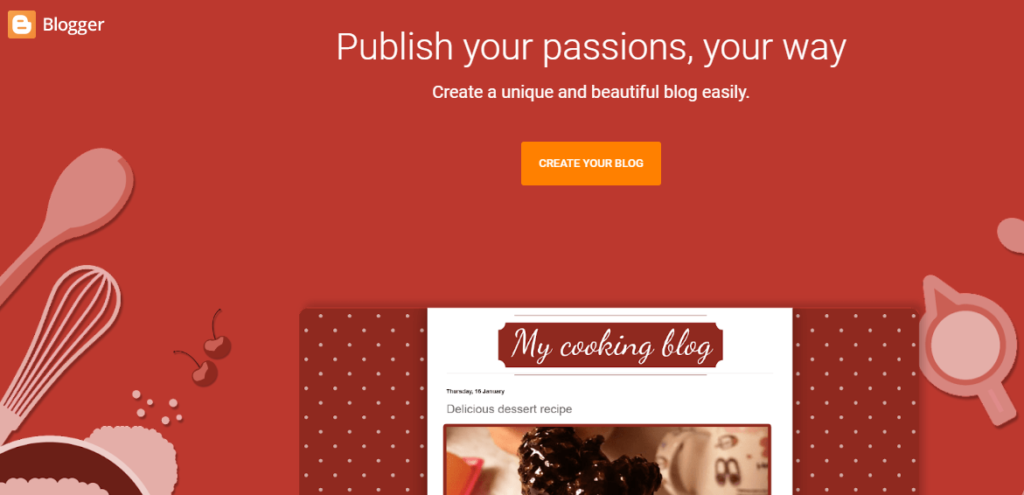 Blogger Homepage