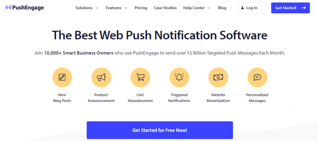 PushEngage Homepage