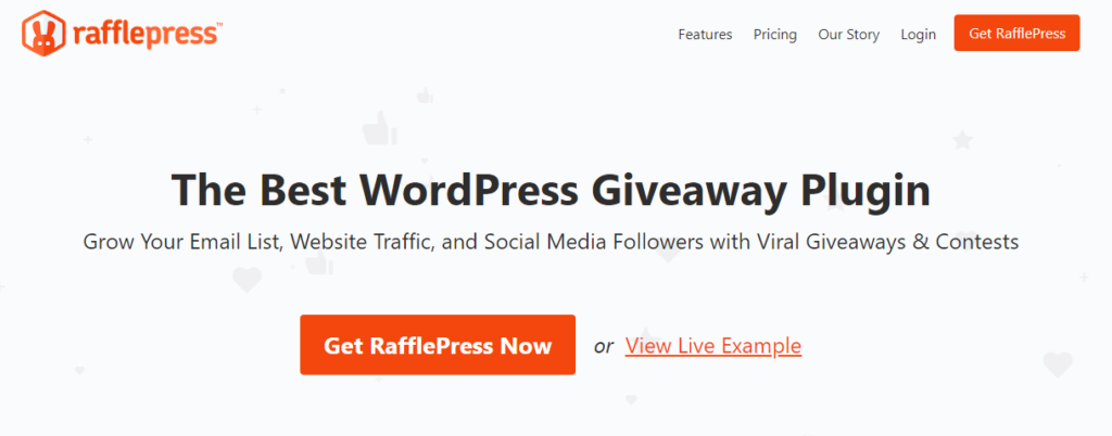Rafflepress Homepage