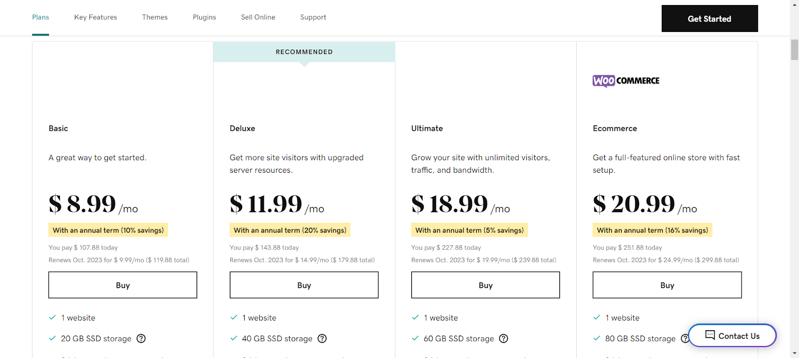 GoDaddy WordPress Hosting Plans and Pricing