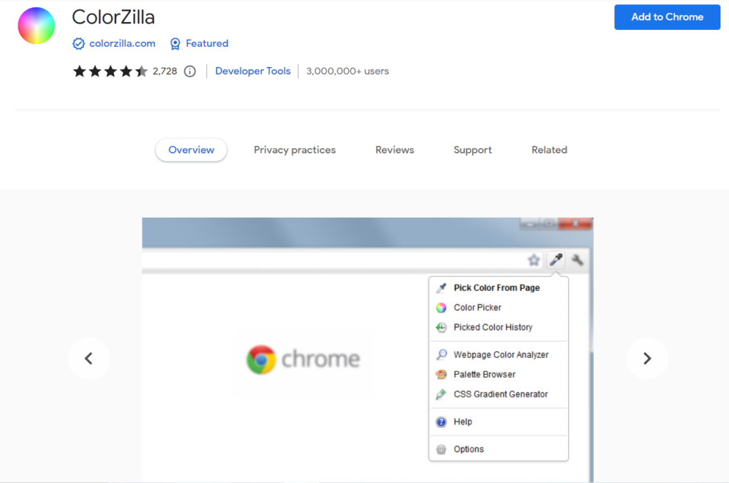 ColorZilla for Google Chrome