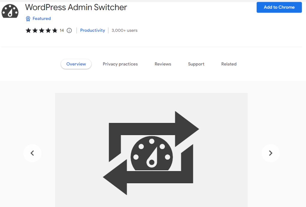 WordPress Admin Switcher for Google Chrome