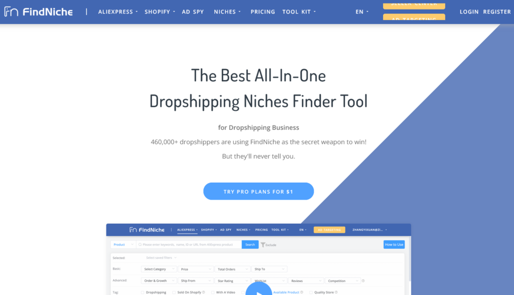 FindNiche - Dropshipping Niche Finder Tool