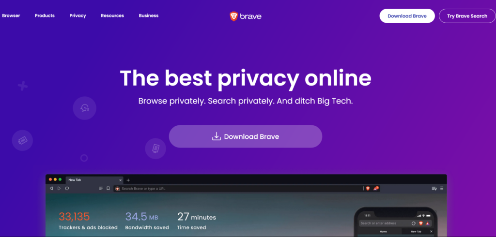 Brave Browser for online privacy