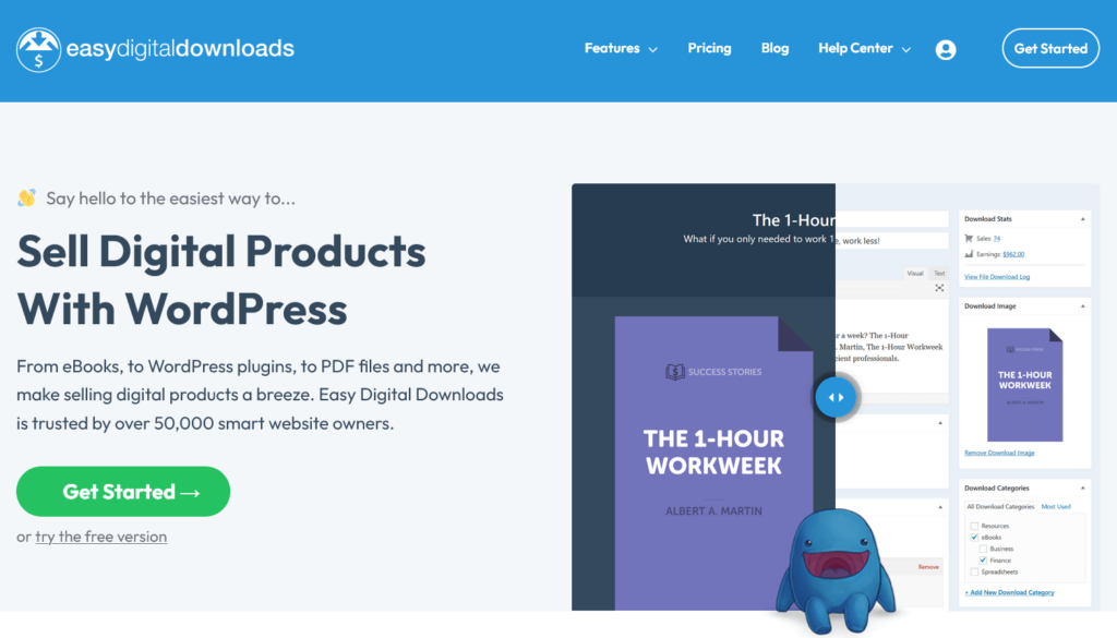 Easy Digital Downloads Alternative to WooCommerce and WordPress