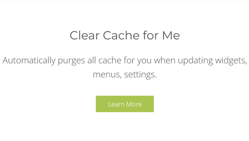 Clear Cache for Me for WordPress