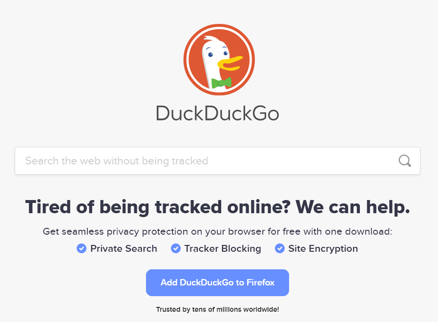 DuckDuckGo for online privacy