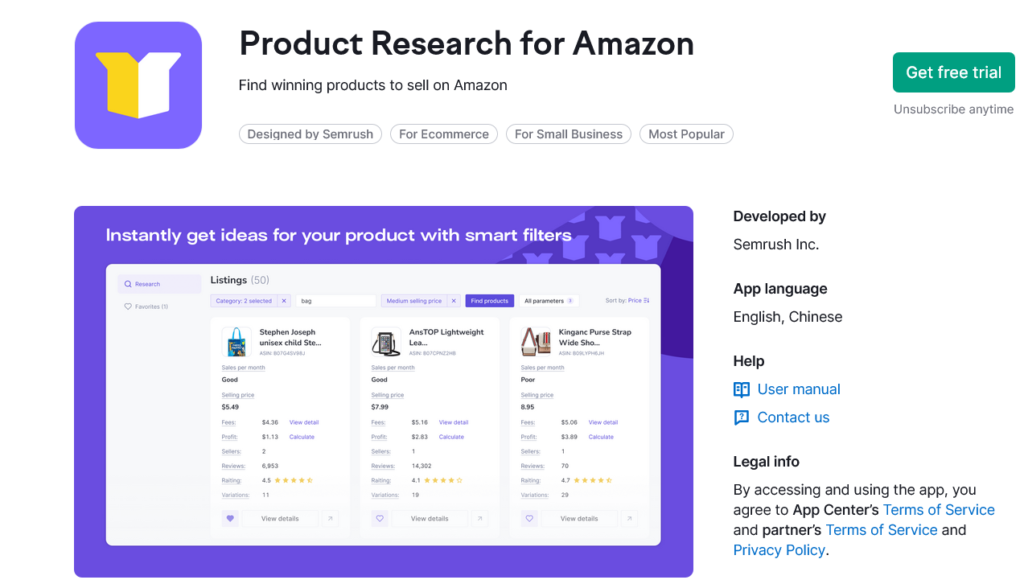 Product Research for Amazon