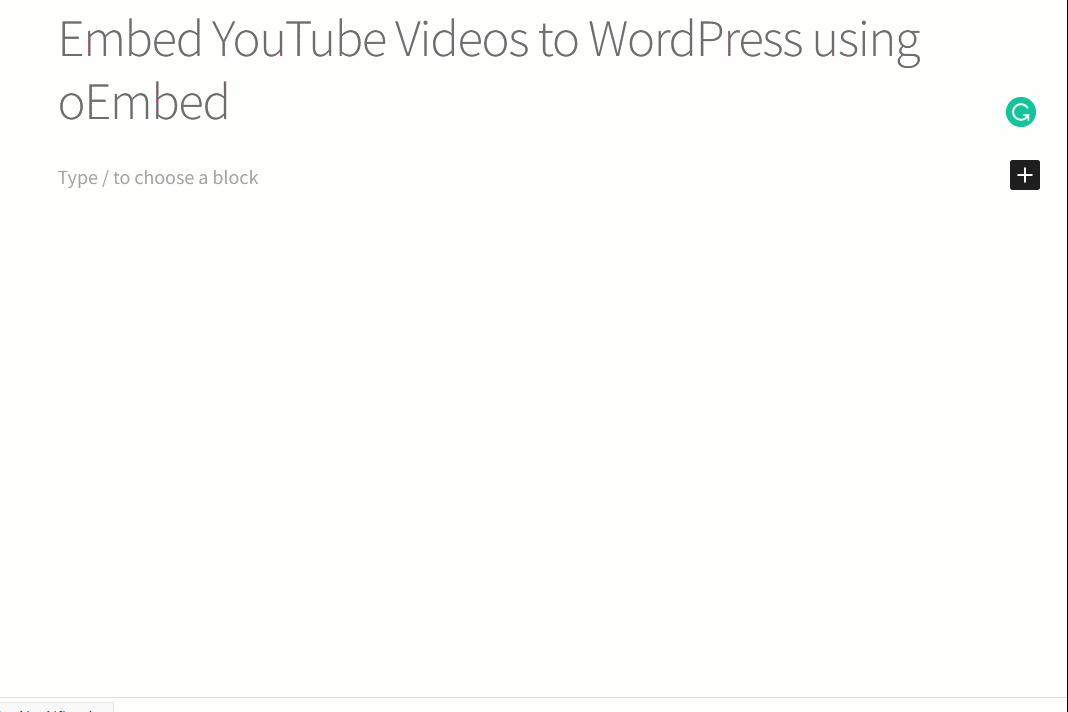 Direct Embedding YouTube Videos to WordPress with oEmbed