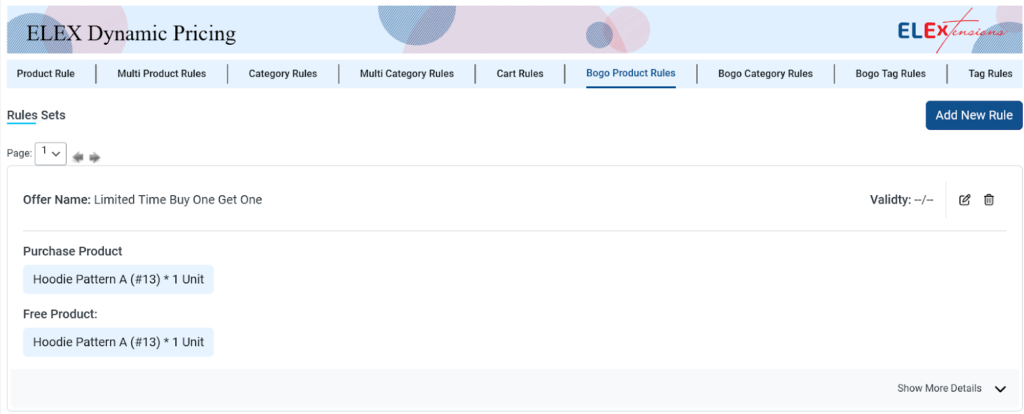 ELEX Dynamic Pricing and Discounts plugin for Buy One Get One