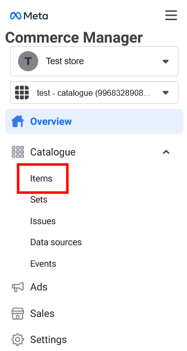 Commerce Manager - Access Catalog Feed