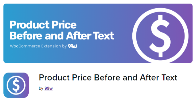 Product Price Before and After Text