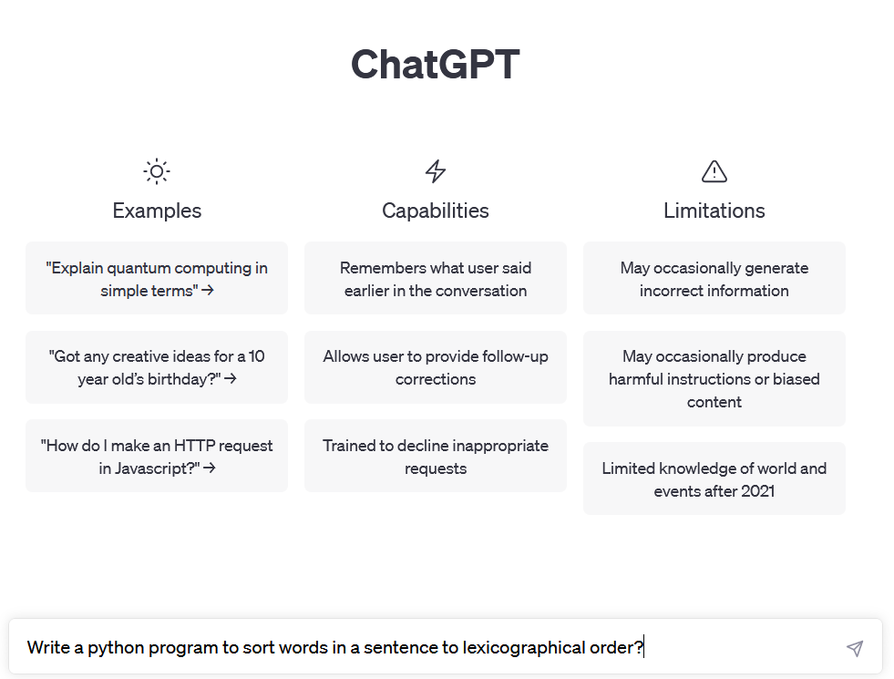 Creating Python Code Using ChatGPT