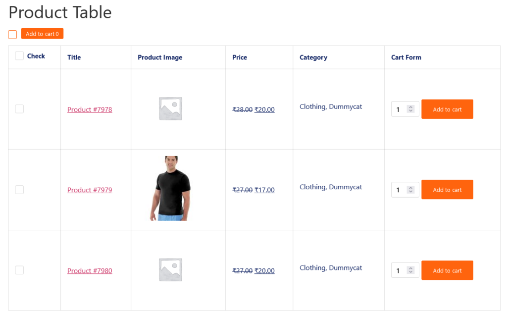 How to Add Selected Products to Cart in WooCommerce? - WooCommerce Product Table Plugin