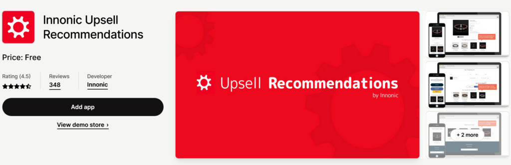 Innonic Upsell Recommendations – Free