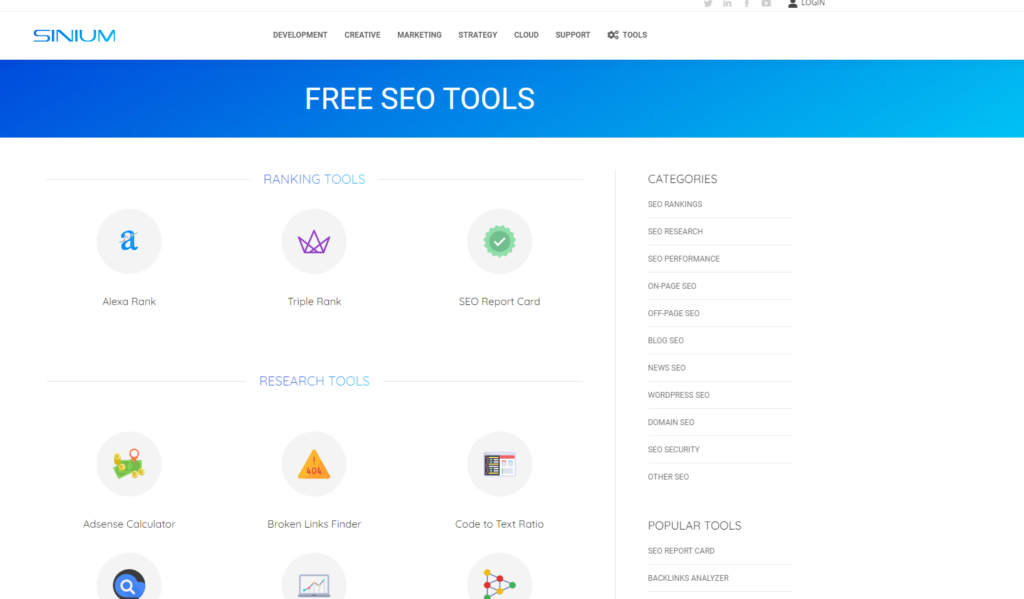 Sinium Seo Tools