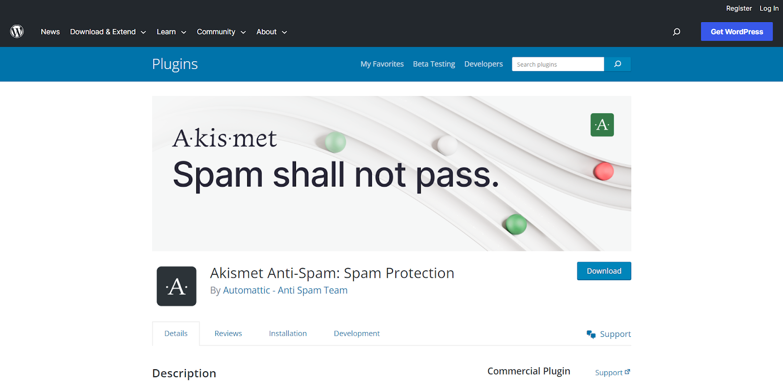 3. Akismet Anti Spam: Spam Protection plugin