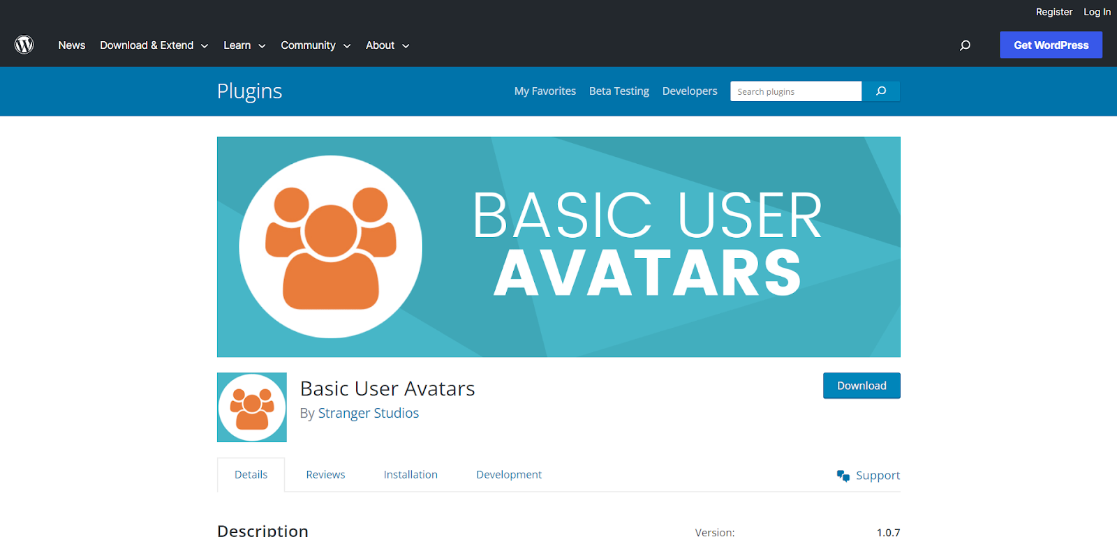 Basic User Avatars plugin