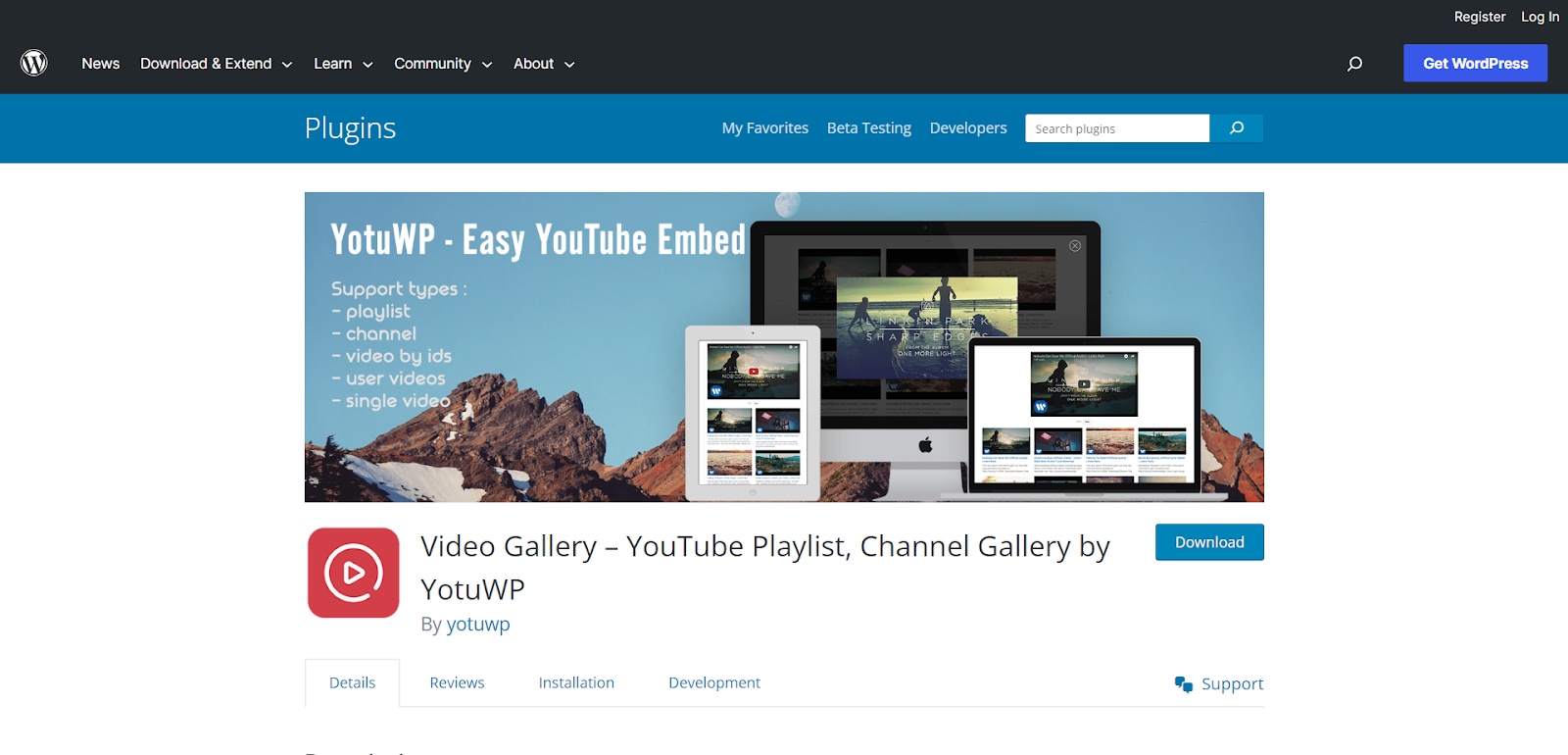 Video Gallery - YouTube Playlist, Channel Gallery plugin by YotuWP