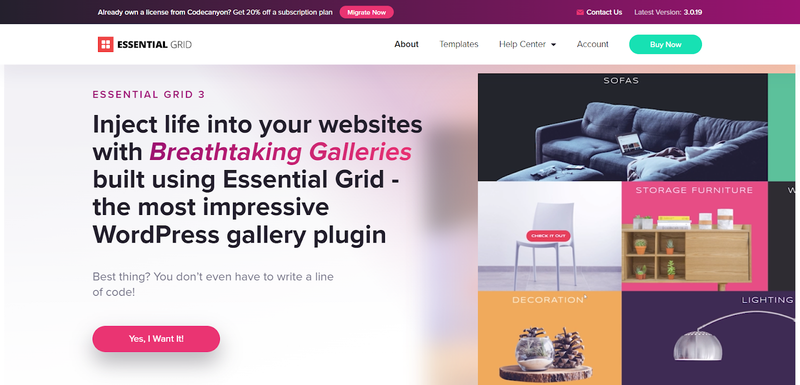 Essential Grid Gallery plugin