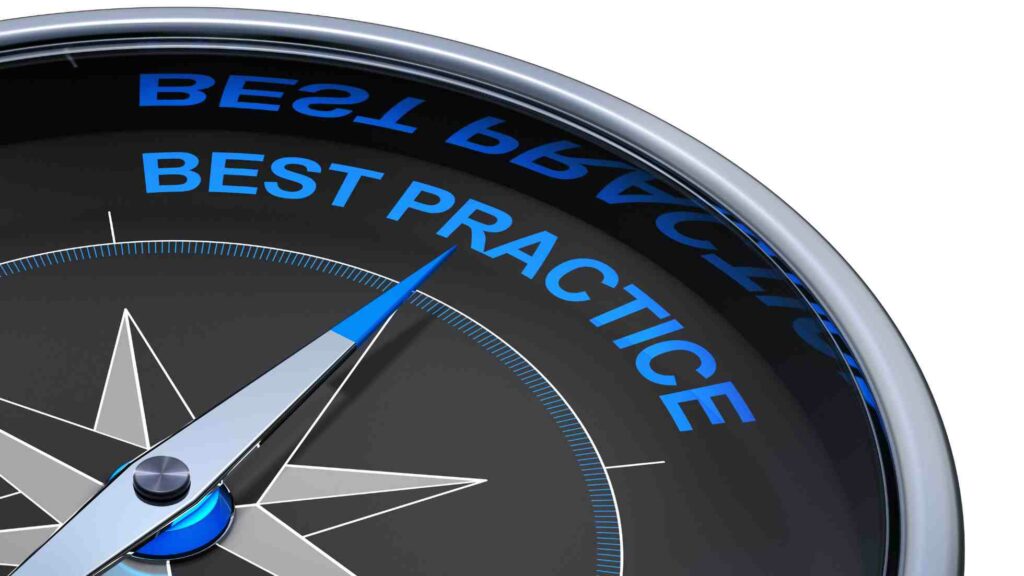 A compass pointing to Best Practice